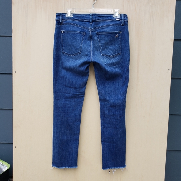 DL1961 Angle Mid Rise Skinny Ankle Frayed Edge Jeans - Size 29 - Picture 10 of 14